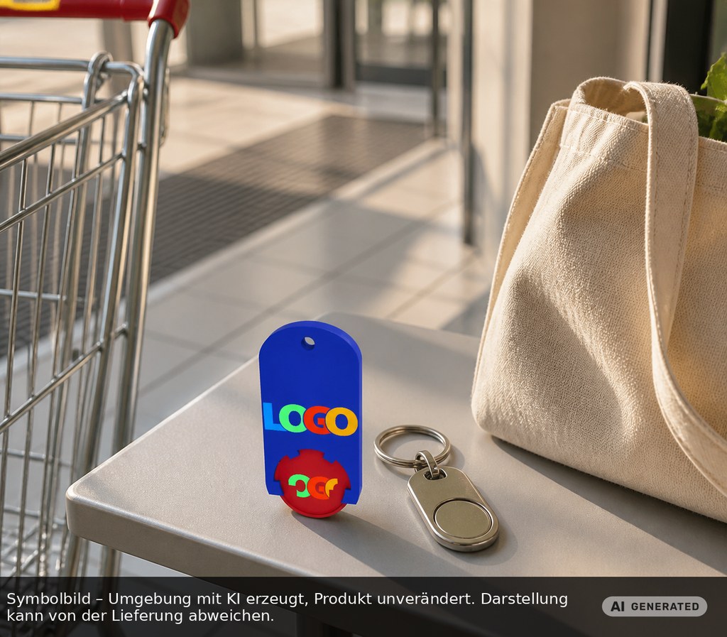 Chiphalter mit 1€-Chip "Alpha" als Werbeartikel mit Logo bedrucken
