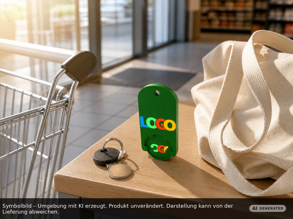 Chiphalter mit 1€-Chip "Alpha" als Werbeartikel mit Logo bedrucken