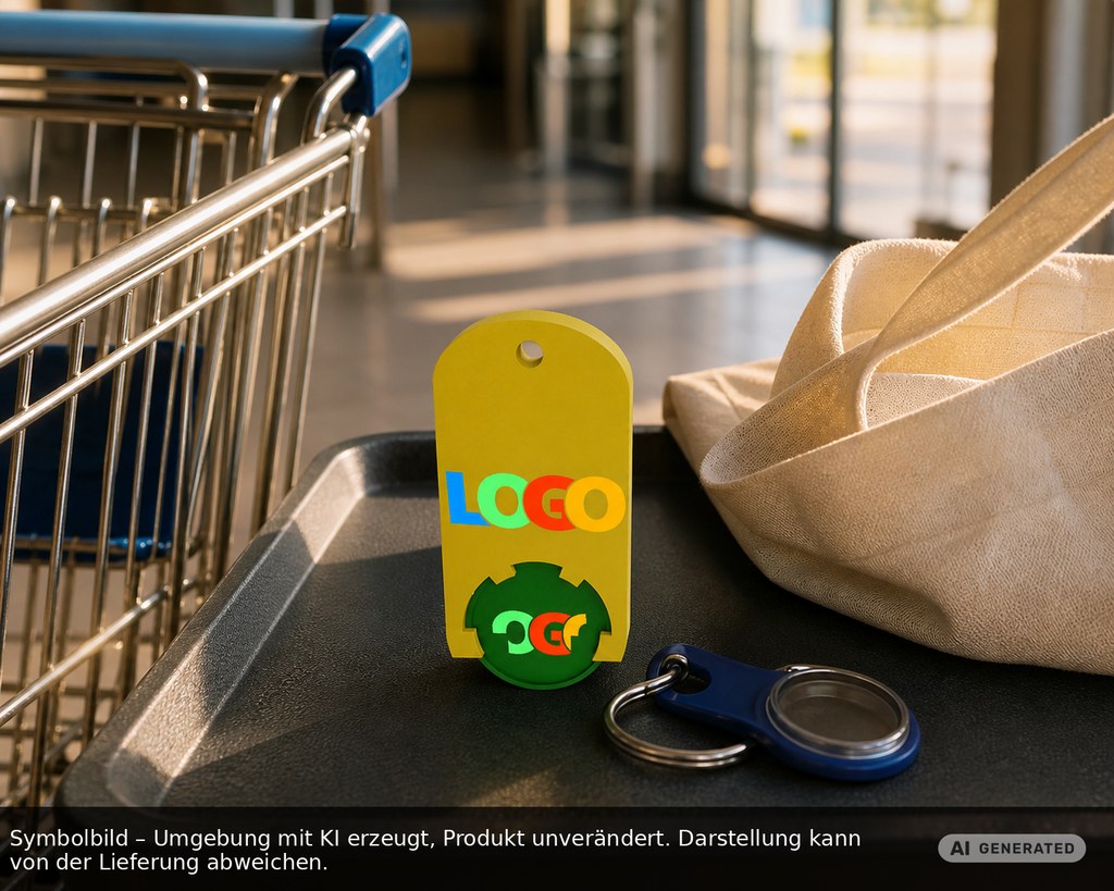 Chiphalter mit 1€-Chip "Alpha" als Werbeartikel mit Logo bedrucken
