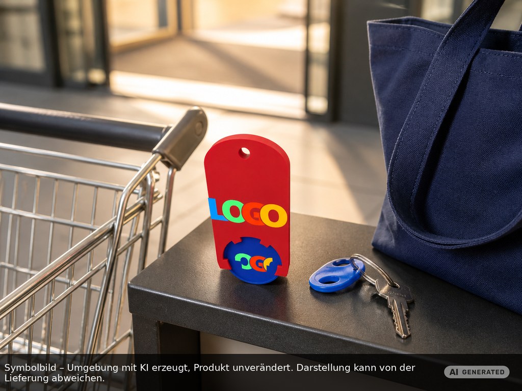 Chiphalter mit 1€-Chip "Alpha" als Werbeartikel mit Logo bedrucken