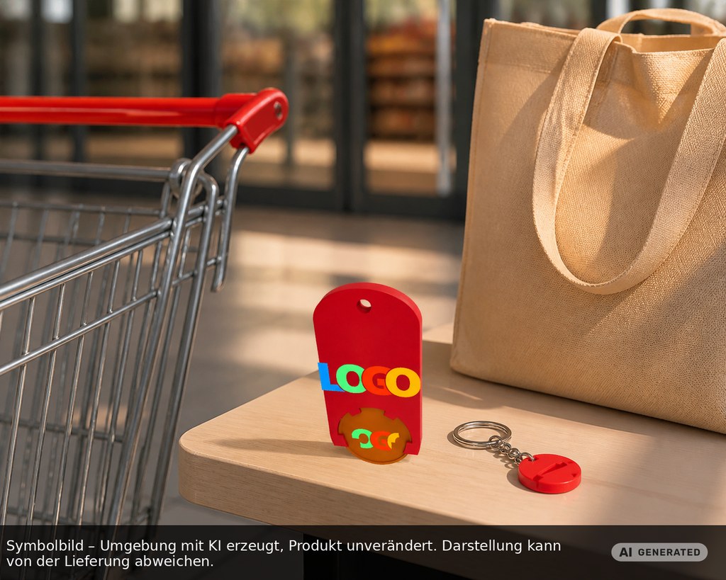 Chiphalter mit 1€-Chip "Alpha" als Werbeartikel mit Logo bedrucken