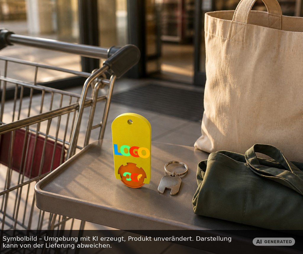 Chiphalter mit 1€-Chip "Alpha" als Werbeartikel mit Logo bedrucken
