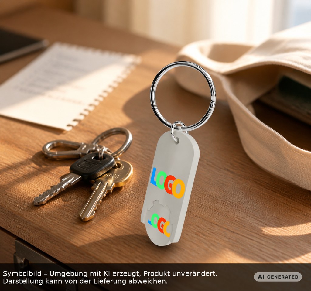 Chiphalter mit 1€-Chip "Alpha" als Werbeartikel mit Logo bedrucken