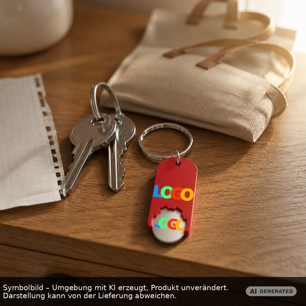 Chiphalter mit 1€-Chip "Alpha" als Werbeartikel mit Logo bedrucken