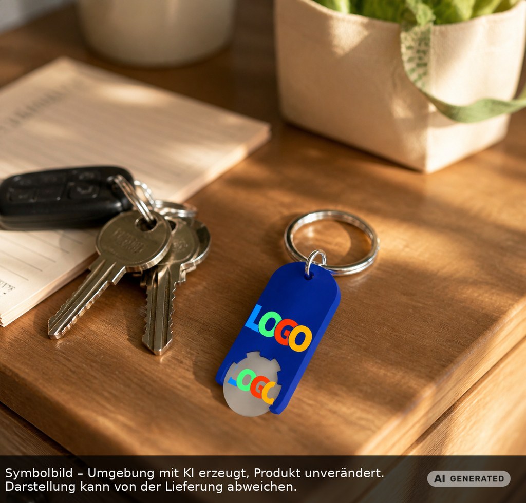 Chiphalter mit 1€-Chip "Alpha" als Werbeartikel mit Logo bedrucken