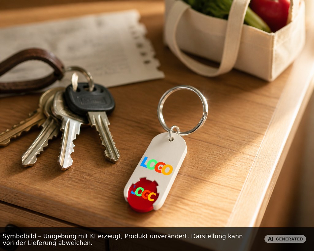 Chiphalter mit 1€-Chip "Alpha" als Werbeartikel mit Logo bedrucken