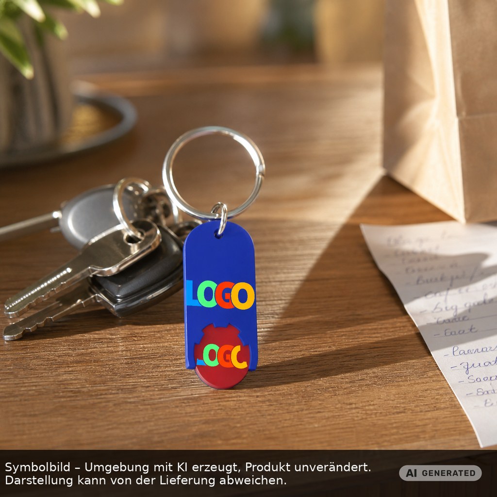 Chiphalter mit 1€-Chip "Alpha" als Werbeartikel mit Logo bedrucken