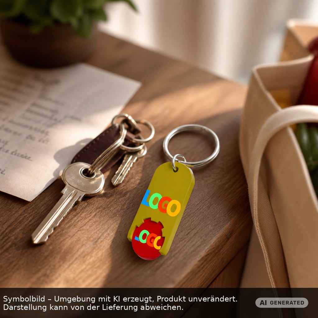 Chiphalter mit 1€-Chip "Alpha" als Werbeartikel mit Logo bedrucken