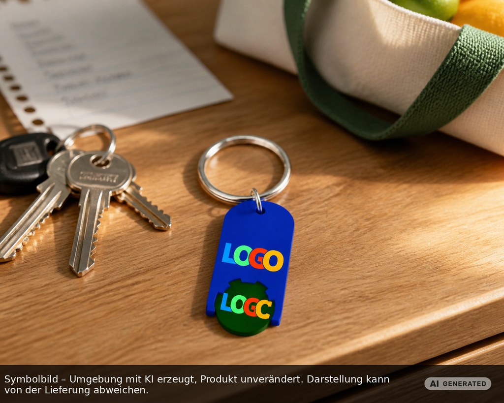 Chiphalter mit 1€-Chip "Alpha" als Werbeartikel mit Logo bedrucken