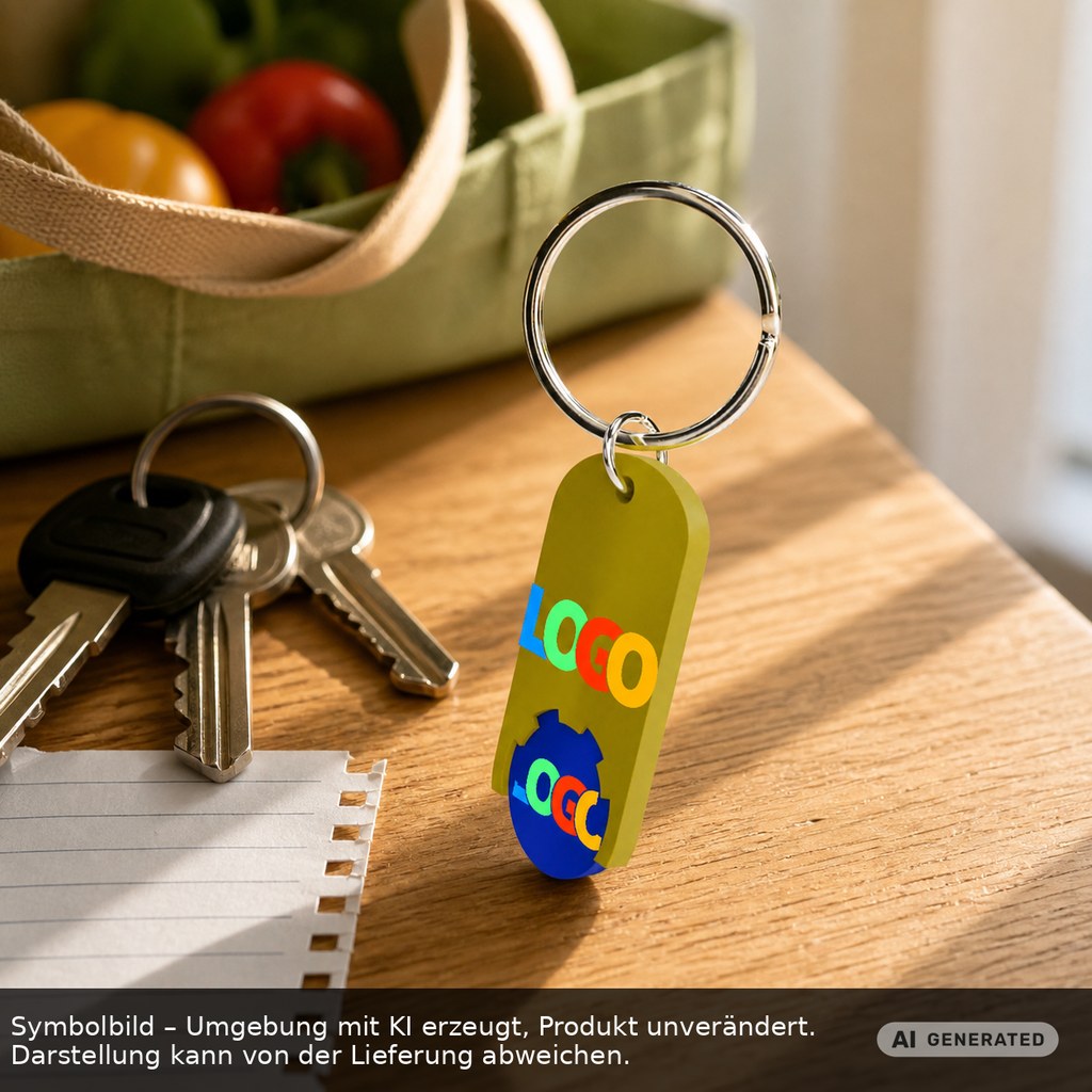 Chiphalter mit 1€-Chip "Alpha" als Werbeartikel mit Logo bedrucken