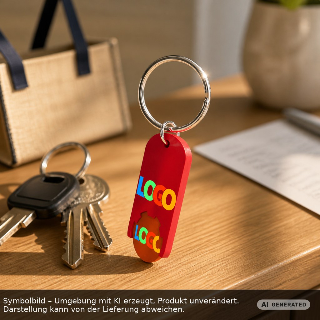 Chiphalter mit 1€-Chip "Alpha" als Werbeartikel mit Logo bedrucken