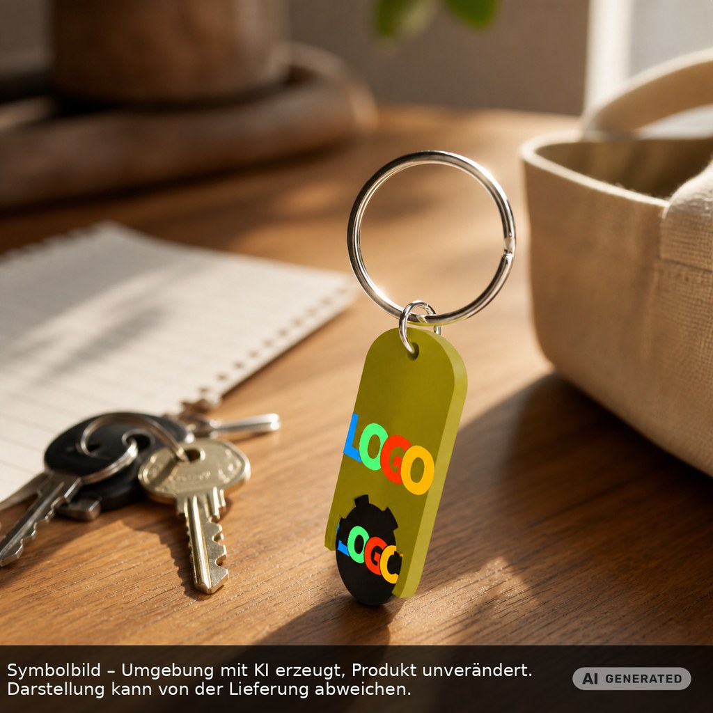 Chiphalter mit 1€-Chip "Alpha" als Werbeartikel mit Logo bedrucken
