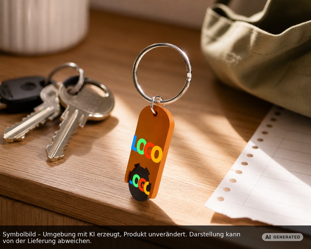 Chiphalter mit 1€-Chip "Alpha" als Werbeartikel mit Logo bedrucken