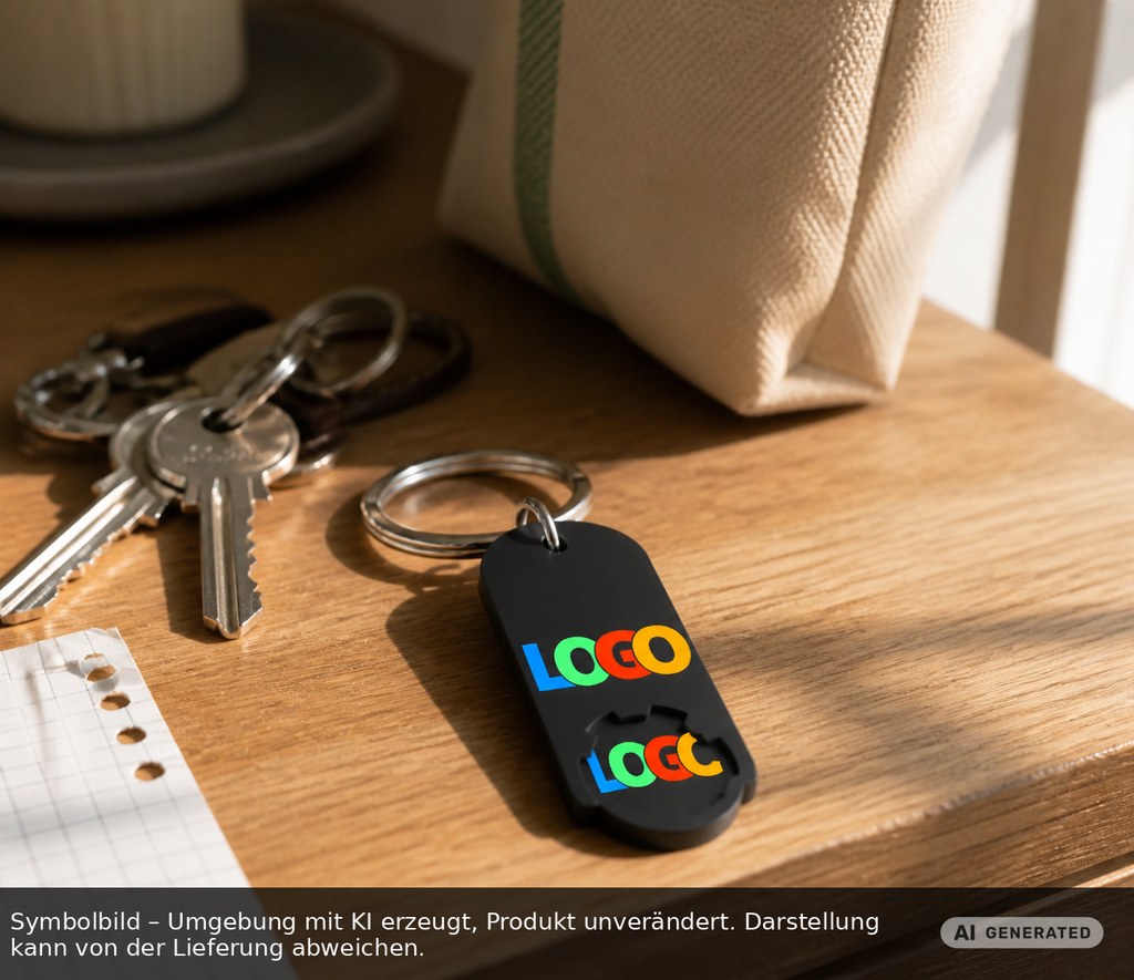Chiphalter mit 1€-Chip "Alpha" als Werbeartikel mit Logo bedrucken